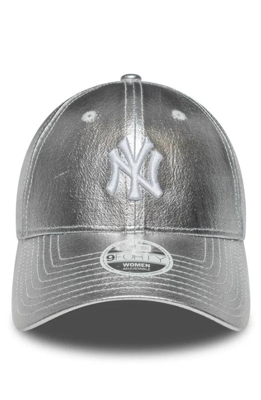Casquette New Era Femme 9FORTY New York Yankees MLB Metallic Argent NE8957