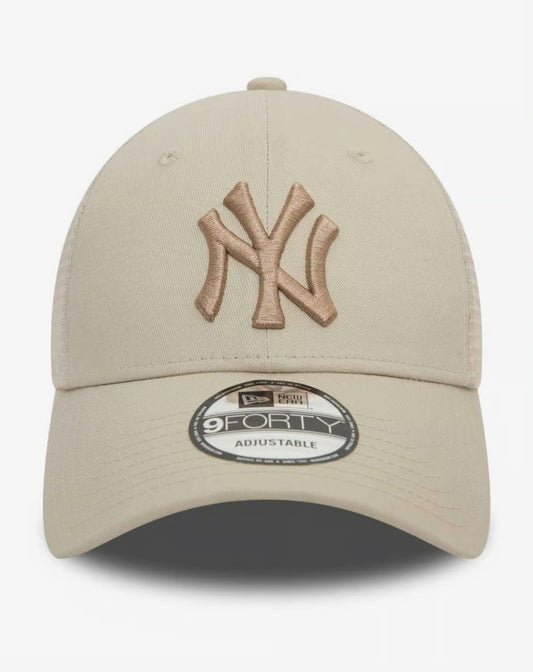 Casquette New Era Home Field 9FORTY Trucker NY Yankees beige NE3621