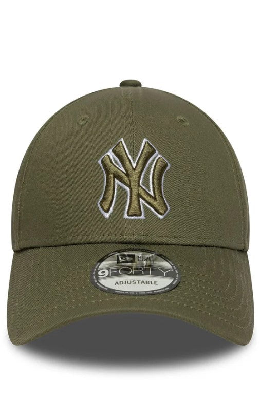 Casquette New Era ajustable New York Yankees MLB Outline vert foncé 9FORTY NE5521