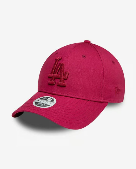 Casquette New Era 9FORTY rose vif avec logo métallique des Dodgers de Los Angeles pour femme NE5493