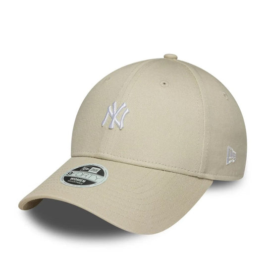 Casquette New Era 9FORTY Adjustable New York Yankees MLB Mini Logo Crème Femme NE5535