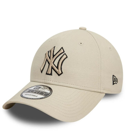 Casquette New Era 9FORTY Adjustable New York Yankees Team Outline Crème NE5199