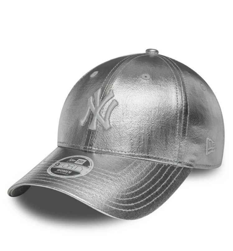 Casquette New Era Femme 9FORTY New York Yankees MLB Metallic Argent NE8957