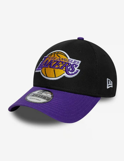 Casquette New Era NBA Side Patch 9FORTY Los Angeles Lakers noir violet jaune NE7447