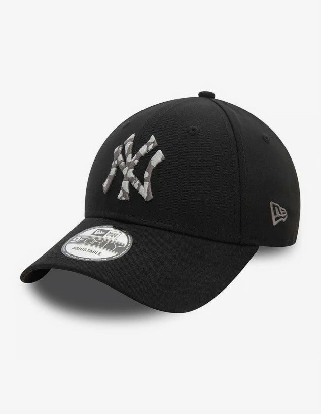 Casquette New Era New York Yankees Seasonal Infill MLB 9FORTY noir gris NE5121