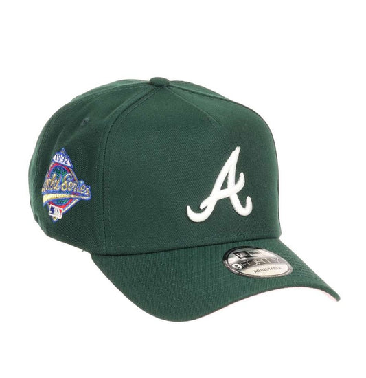 Casquette New Era ajustable 9Forty A-Frame vert foncé des Braves d'Atlanta NE3125