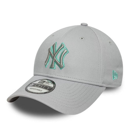 Casquette New Era ajustable New York Yankees Team Outline grise 9FORTY NE7391