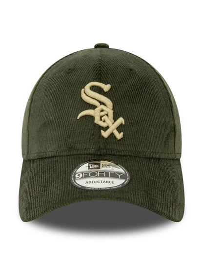 Casquette New Era 9FORTY MLB Cord Chicago White Vert Kaki NE5067