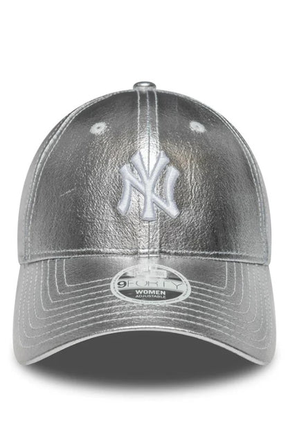 Casquette New Era Femme 9FORTY New York Yankees MLB Metallic Argent NE8957