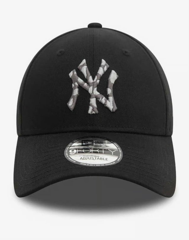 Casquette New Era New York Yankees Seasonal Infill MLB 9FORTY noir gris NE5121