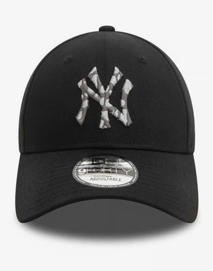Casquette New Era New York Yankees Seasonal Infill MLB 9FORTY noir gris NE5121
