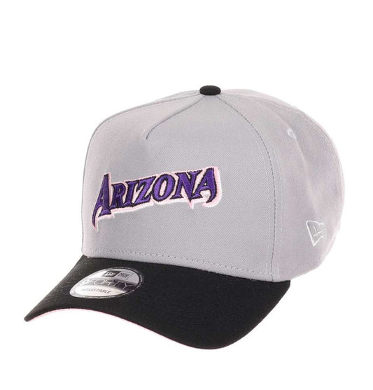 Casquette New Era ajustable 9Forty A-Frame grise et noire Diamondbacks de l'Arizona MLB NE2903