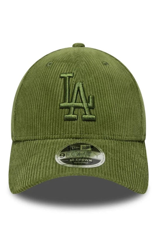 Casquette New Era ajustable LA Dodgers MLB Cord vert foncé 9FORTY M-Crown NE8925