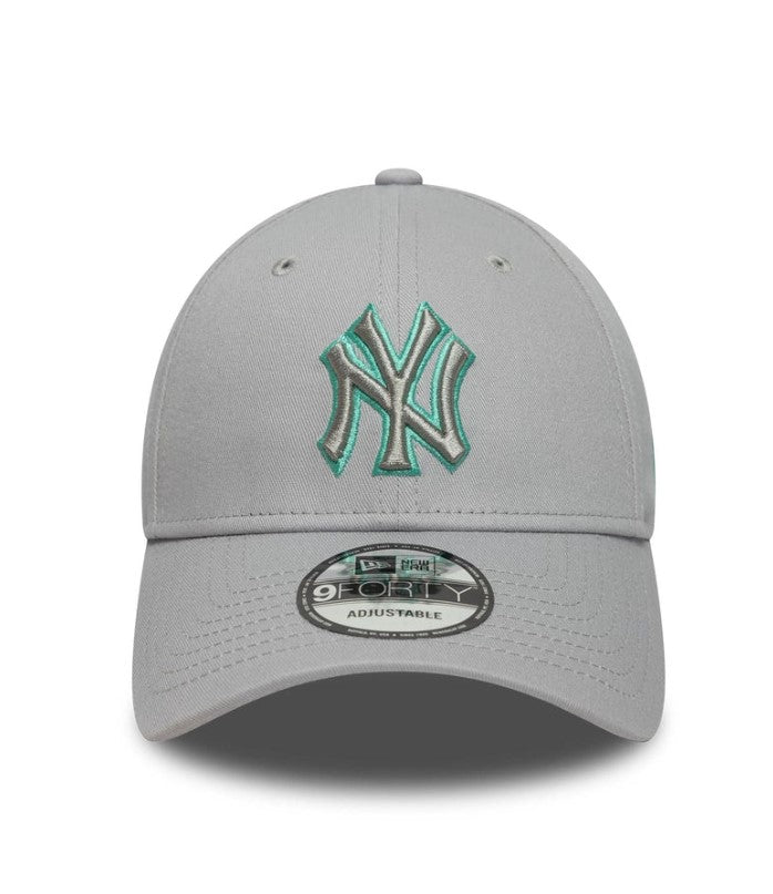 Casquette New Era ajustable New York Yankees Team Outline grise 9FORTY NE7391