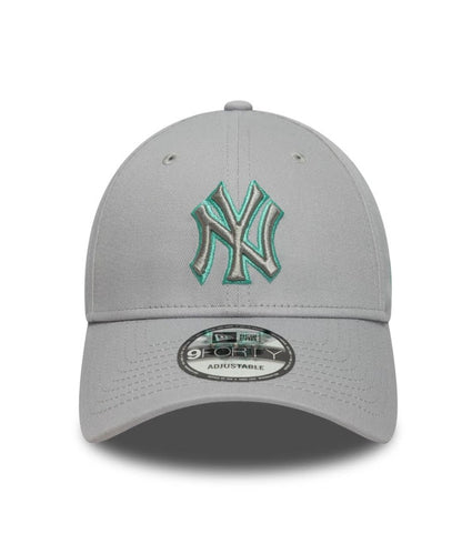 Casquette New Era ajustable New York Yankees Team Outline grise 9FORTY NE7391